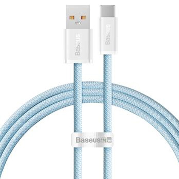 Baseus rýchlo nabíjací dátový kábel USB/USB-C 1 m, modrý 57983110061