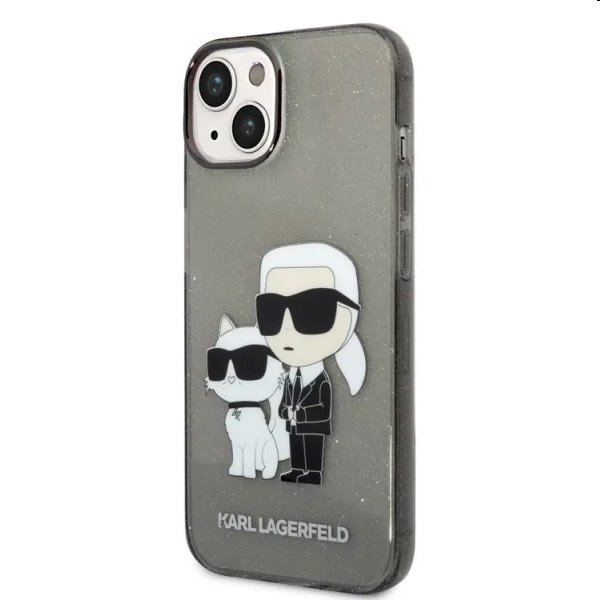 Zadný kryt Karl Lagerfeld IML Glitter Karl and Choupette NFT pre Apple iPhone 14 Plus, čierna 57983112436
