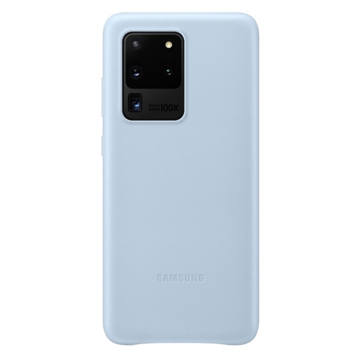 Zadný kryt Leather Cover pre Samsung S20 Ultra, modrá - OPENBOX (Rozbalený tovar s plnou zárukou) EF-VG988LLEGEU