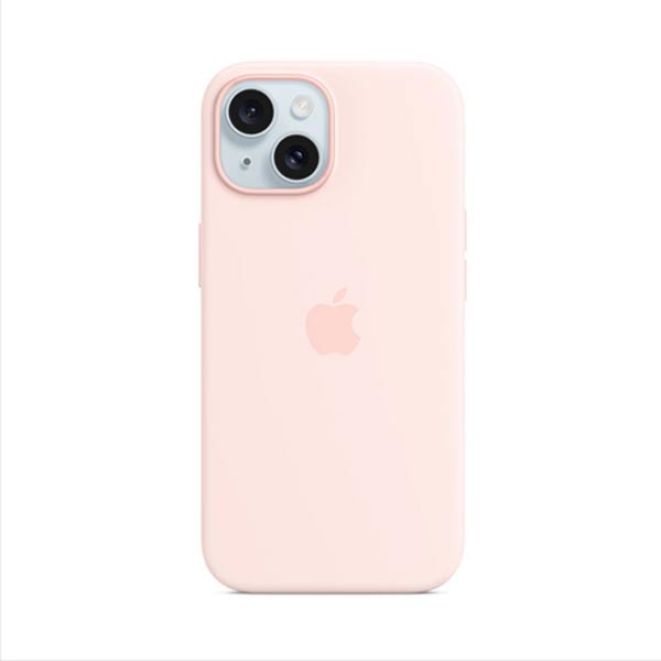 Silikónový zadný kryt pre Apple iPhone 15 Plus s MagSafe, svetlo ružová MT143ZM/A