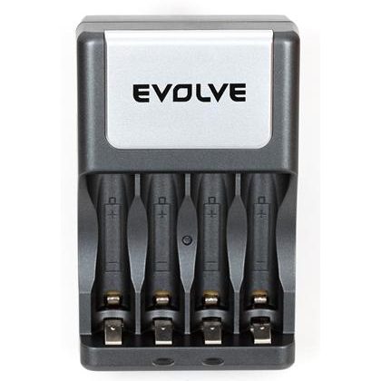 Evolveo Power Charger, nabíjačka 4x Ni-MH/Ni-Cd AA/AAA + USB konektor(bez batérii)