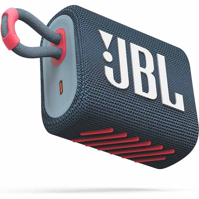 JBL GO 3 bezdrôtový prenosný reproduktor, modrá/korálová JBL GO3BLUP