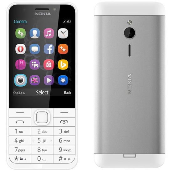 Nokia 230, Dual SIM, strieborný