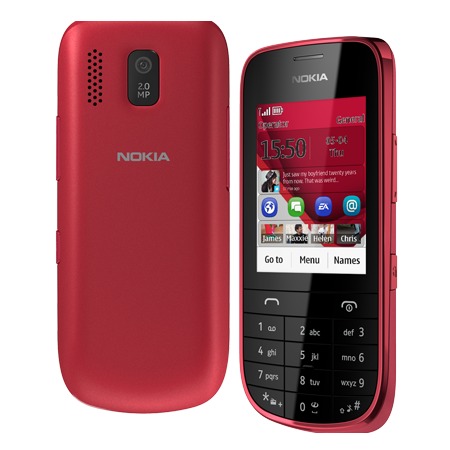 Nokia Asha 203, Dark Red - SK distribúcia