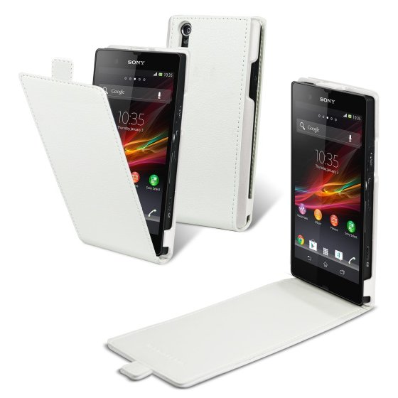 Puzdro Muvit Xperia Flap pre Sony Xperia Z - C6603, White