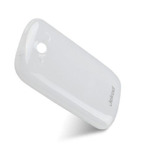 Puzdro silikonové Jekod TPU pre Huawei Sonic U8650, White + Fólia na displej