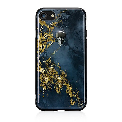 Swarovski kryt Treasure pre iPhone 8 - Onyx/Hematite Skull IP8-TR-BK-JET