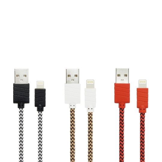 Lightning Data - charging cable, plastic, 1 meter, gold