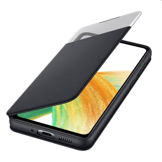 Knižkové puzdro S View pre Samsung Galaxy A33 5G, čierna