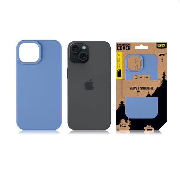 Zadný kryt Tactical Velvet Smoothie pre Apple iPhone 15, modrá