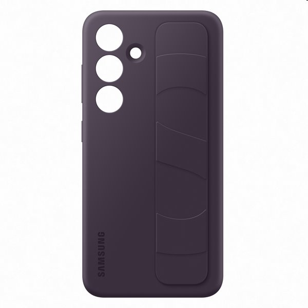 Zadný kryt Silicone Grip Cover pre Samsung Galaxy S24, tmavofialová