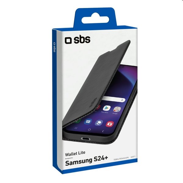 Knižkové puzdro SBS Book Wallet Lite pre Samsung Galaxy S24 Plus, čierna