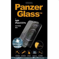 Ochranné temperované sklo PanzerGlass Case Friendly pre Apple iPhone 12, 12 Pro, čierna