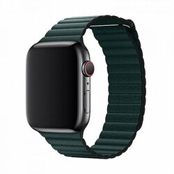 Elegantný kožený remienok Devia Loop Series pre Apple Watch 40mm, zelený
