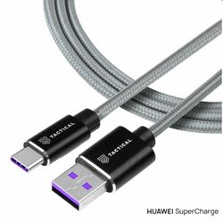 Tactical kevlarový USB-A/USB-C kábel s podporou Huawei SuperCharge, 1 m