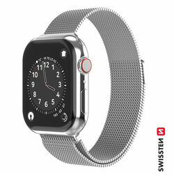 Swissten Milanese Loop remienok pre Apple Watch 38-40, strieborná