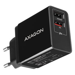 AXAGON ACU-QS24 sieťový adaptér Smart 5 V 1,2 A + 1x QC3.0, 24 W, čierny