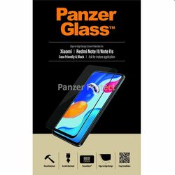 Ochranné temperované sklo PanzerGlass Case Friendly pre Xiaomi Redmi Note 12S, 11S, 11, čierna
