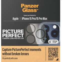 PanzerGlass ochranný kryt objektívu fotoaparátu pre Apple iPhone 15 Pro, 15 Pro Max