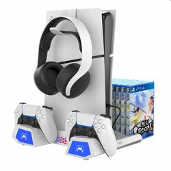 iPega PlayStation 5 Slim, Dualsense, Pulse 3D dock w/ cooling - OPENBOX (Rozbalený tovar s plnou zárukou)