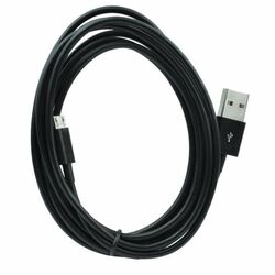 Dátový kábel pre mobily a tablety s microUSB konektorom - dĺžka 2 metre, Black