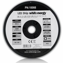 LED pas WhiteEnergy 50m SMD3528 4.8W/ m 8mm, Teplá biela