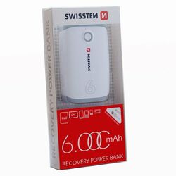Powerbank Swissten Recovery 6000 mAh, biela