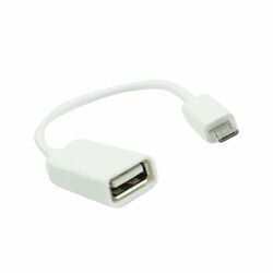 Redukcia microUSB na konektor USB - On To Go (OTG) - host kábel univerzálny, White