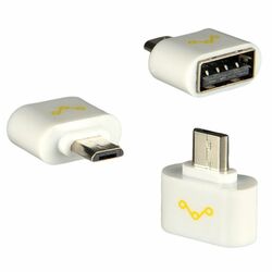 Redukcia microUSB na USB - On To Go (OTG) - univerzálna, White