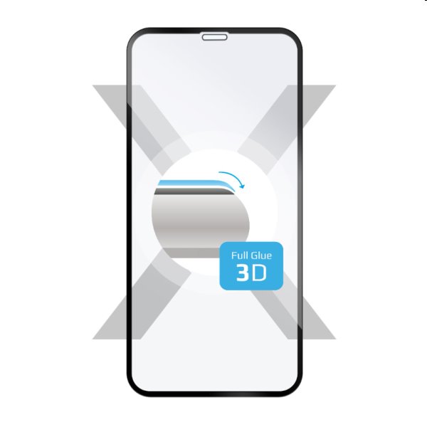 FIXED 3D Ochranné tvrdené sklo pre Apple iPhone XR/11, čierne FIXG3D-334-BK