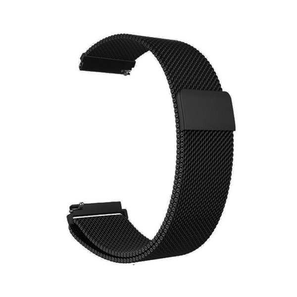 Čierny kovový náramok Milanese Loop pre Samsung Galaxy Watch - SM-R810, 42mm