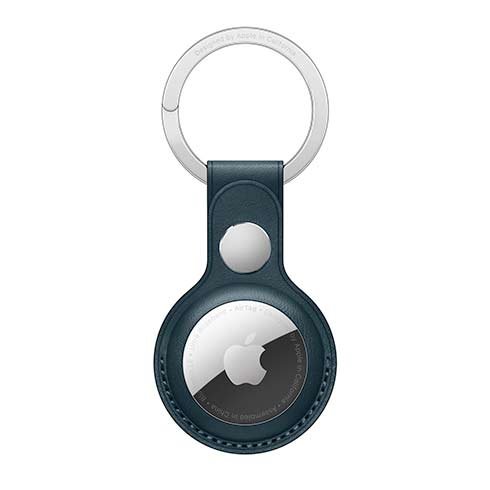 Kožené puzdro na kľúče pre Apple AirTag, baltická modrá