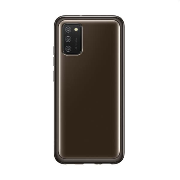Puzdro Clear Cover pre Samsung Galaxy A02s - A026T, black (EF-QA026T)
