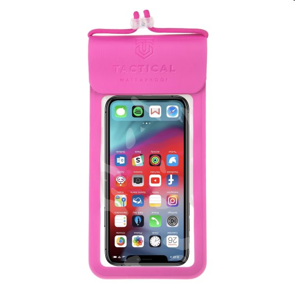 Tactical univerzálne vodeodolné puzdro pre smartfóny S/M, pink (IPX8) TAC-149290