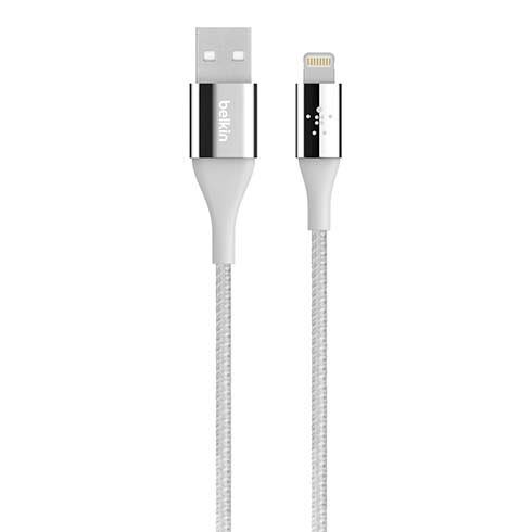 Nylónový odolný kábel Belkin Mimit DuraTek USB-A na Lightning 1.2m, strieborný