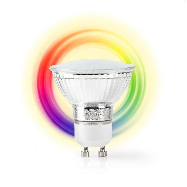 Značka Nedis - Nedis SMART LED žiarovka WIFILC10CRGU10, GU10, farebná/biela
