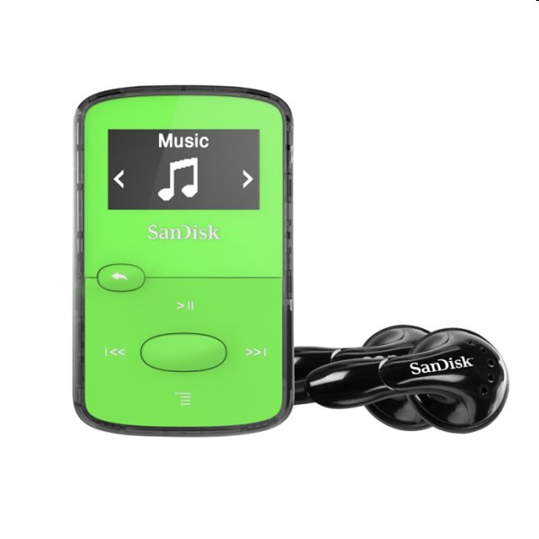 SanDisk MP3 Clip Jam 8 GB MP3, zelený