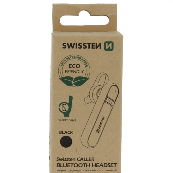Swissten Bluetooth Headset caller, čierne 51104100ECO