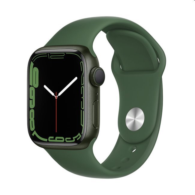 Apple Watch Series 7 GPS, 41mm zelená , hliníkové puzdro so športovým remienkom zelená - štandardná veľkosť