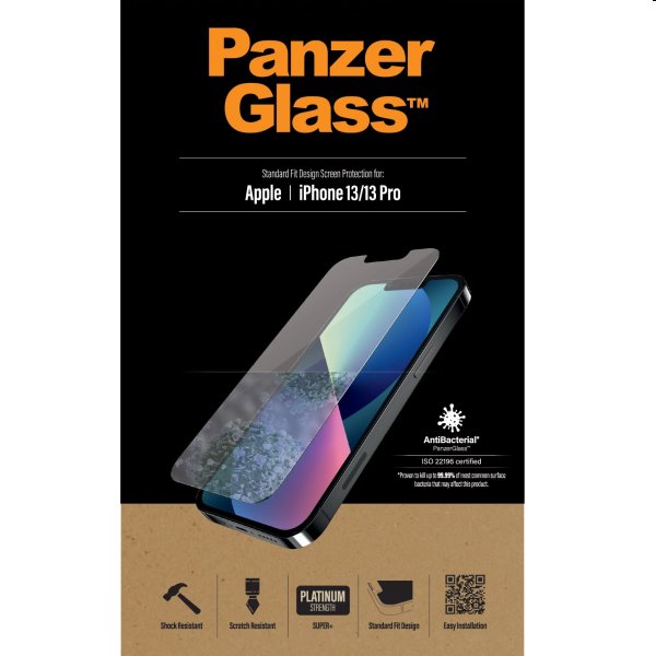 Ochranné sklo PanzerGlass Standard Fit AB pre Apple iPhone 13/13 Pro, clear