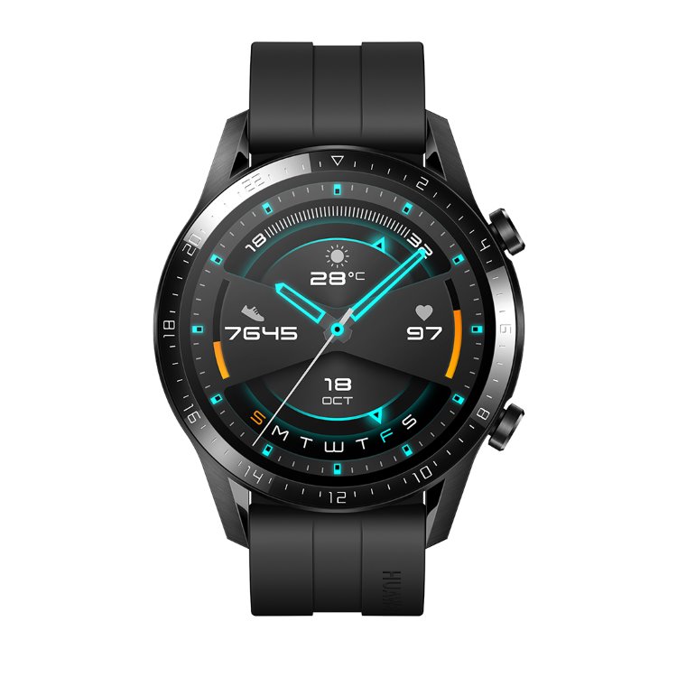 Huawei Watch GT2 Sport, 46mm, Matte Black, Trieda C - použité, záruka 12 mesiacov