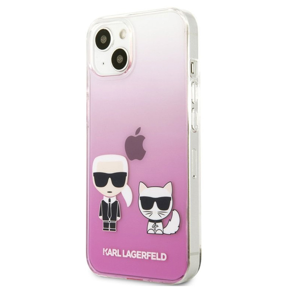 Puzdro Karl Lagerfeld PC/TPU Ikonik Karl and Choupette pre iPhone 13 mini, pink 57983105926