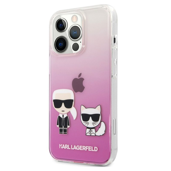 Puzdro Karl Lagerfeld PC/TPU Ikonik Karl and Choupette pre iPhone 13 Pro Max, pink 57983105929