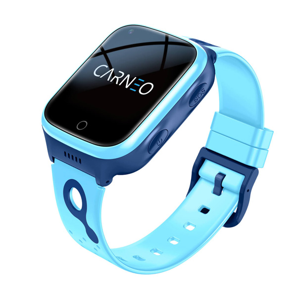 Detské smart hodinky Carneo GUARDKID+ 4G Platinum, modré