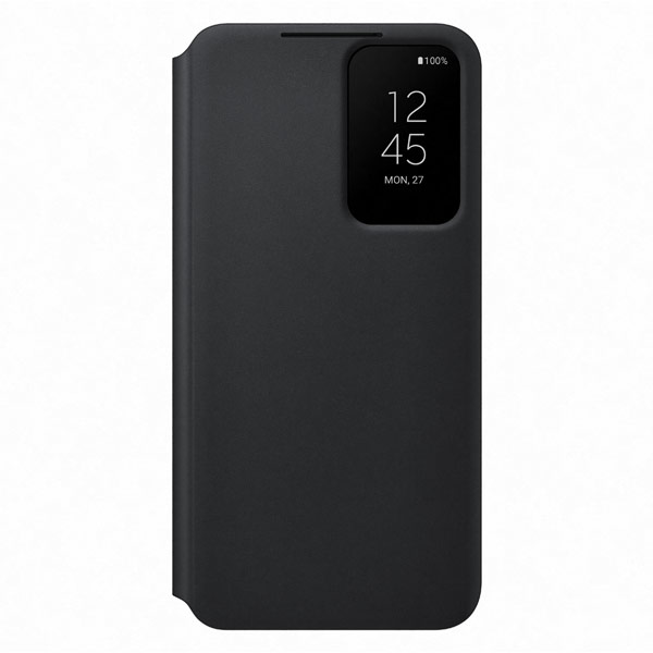 Knižkové puzdro Clear View pre Samsung Galaxy S22, čierna