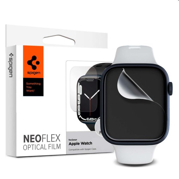 E-shop Ochranná fólia Spigen Film Neo Flex pre Apple Watch 7, 45 mm, 3 kusy