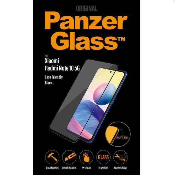Ochranné temperované sklo PanzerGlass Case Friendly pre Xiaomi Redmi Note 10 5G, čierna