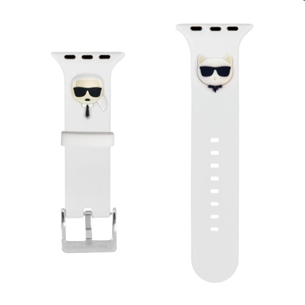 Karl Lagerfeld Karl and Choupette remienok pre Apple Watch 38/40mm, white