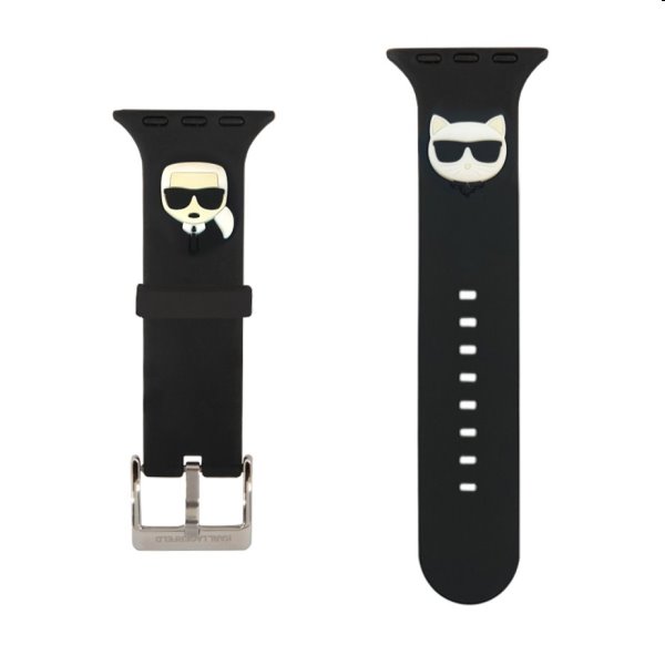 Karl Lagerfeld Karl and Choupette remienok pre Apple Watch 38/40mm, black