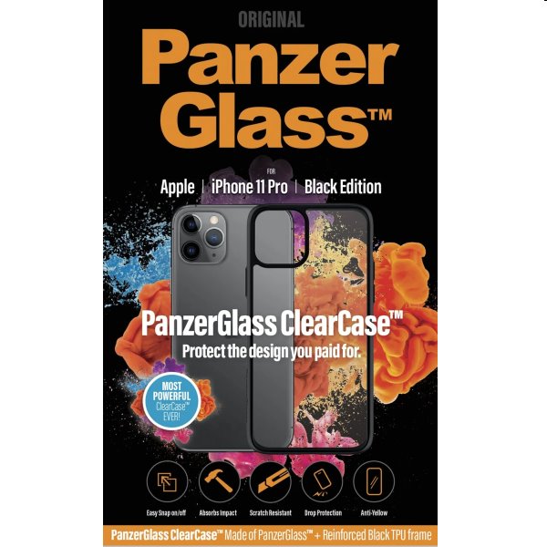 Zadný kryt PanzerGlass ClearCase pre Apple iPhone 11 Pro, čierna 222